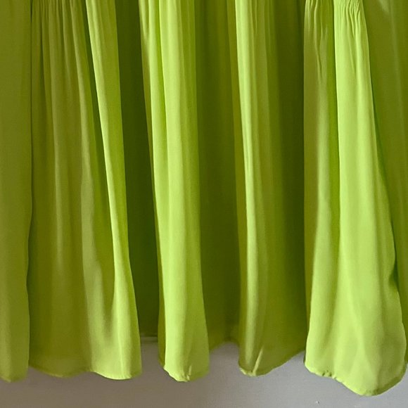 Smocked Lime Green Boho Blouse NWOT - Picture 6 of 14